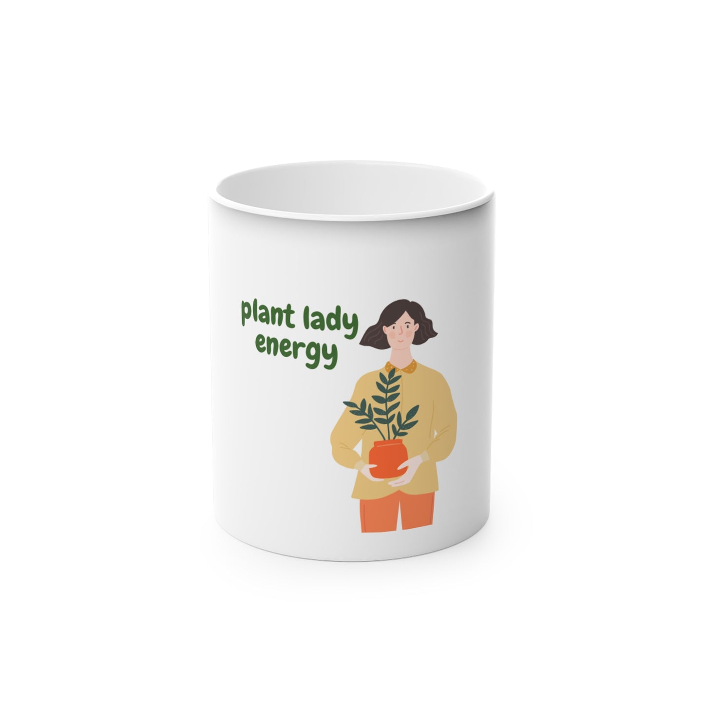 Plant Lady Energy Magic Mug | Cute Coffee Cup for Plant Lovers | Best Gift for Gardeners, Housewarming, Birthday, Eco-Friendly Drinkware