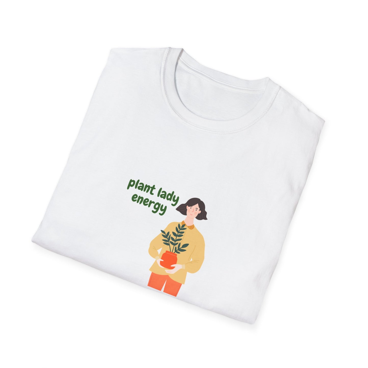 Plant Lady Energy T-Shirt, Plant Lover Gift, Gardening Apparel, Cute Summer Tee, Nature Enthusiast Top, Eco-Friendly Fashion