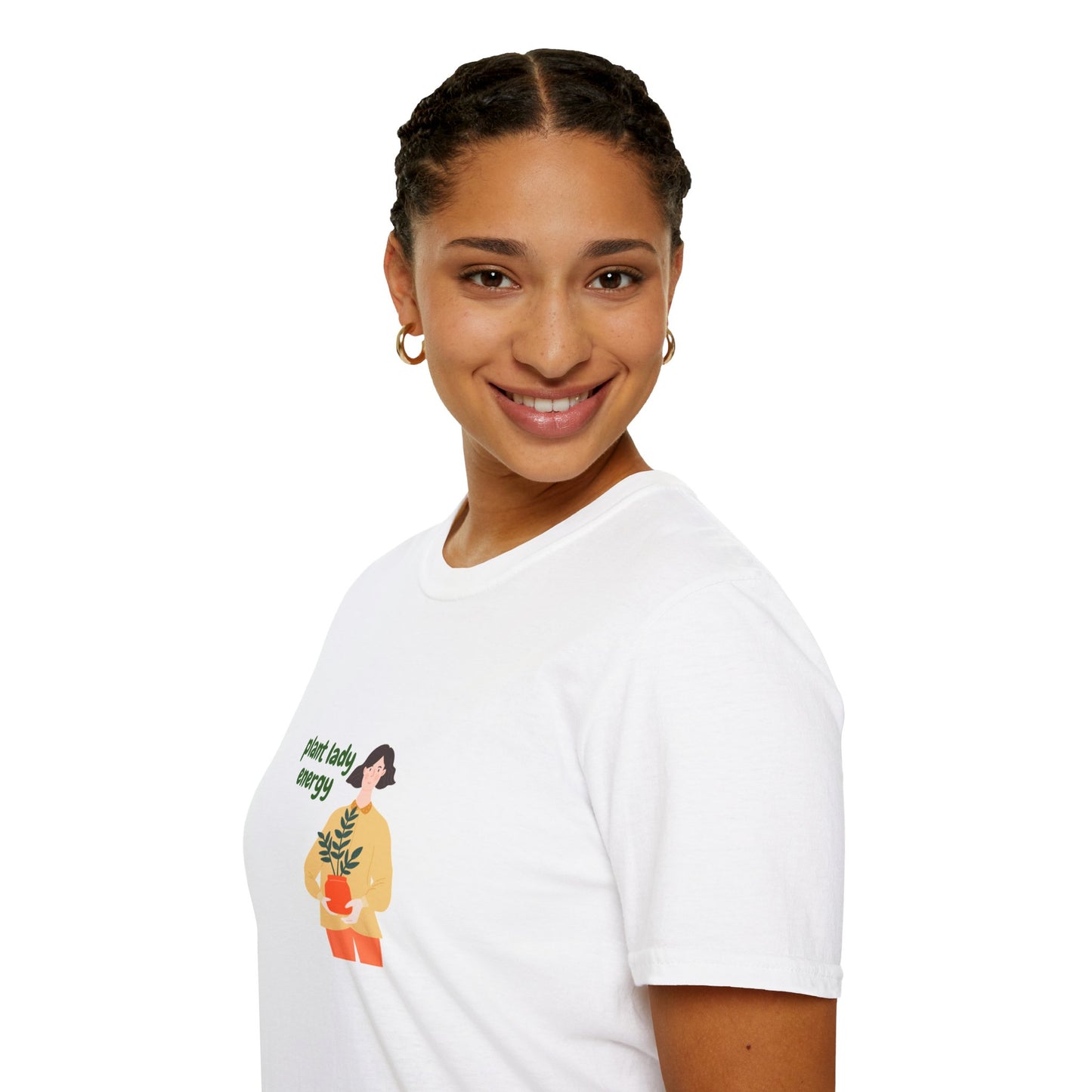 Plant Lady Energy T-Shirt, Plant Lover Gift, Gardening Apparel, Cute Summer Tee, Nature Enthusiast Top, Eco-Friendly Fashion