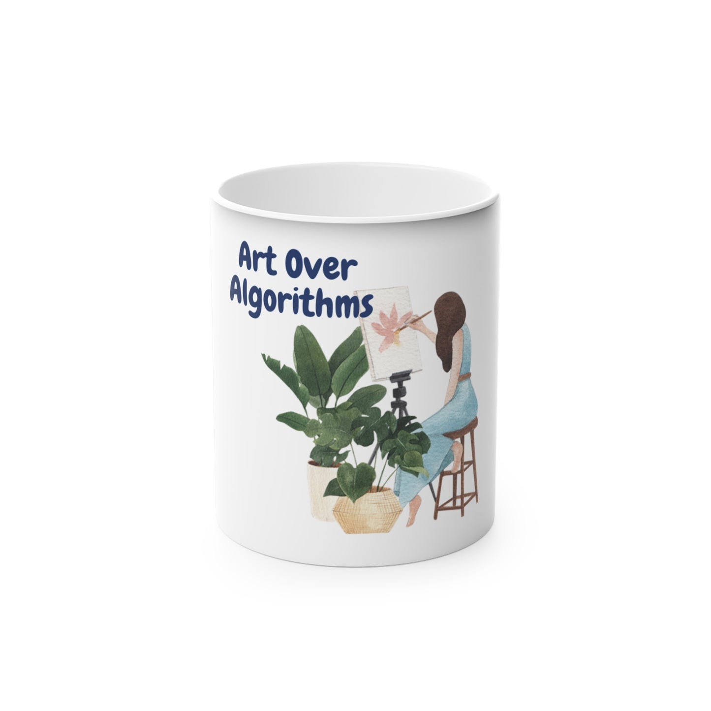 Art Over Algorithms Magic Mug | Creative Gift for Artists, Home Office Decor, Coffee Lover's Gift, Unique Art Mug, Thoughtful Present
