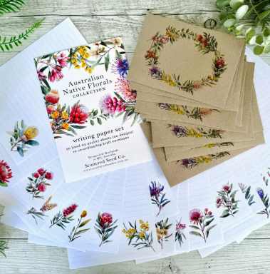 Australian Native Floral Letter Writing Set