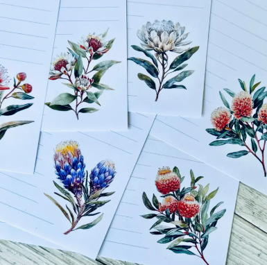 Australian Native Floral Letter Writing Set