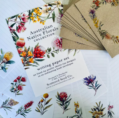 Australian Native Floral Letter Writing Set