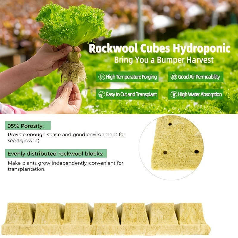 High Porosity Rockwool Grow Cubes for Seed Germination
