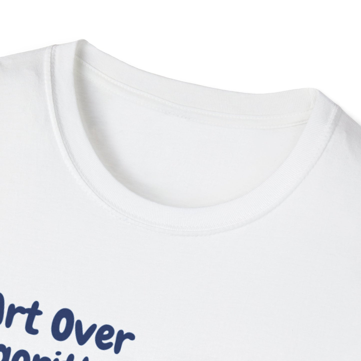 Art Over Algorithms Unisex T-Shirt | Softstyle Tee for Artists, Plant Lovers, Eco-conscious Gifts, Celebrating Creativity, Everyday Wear