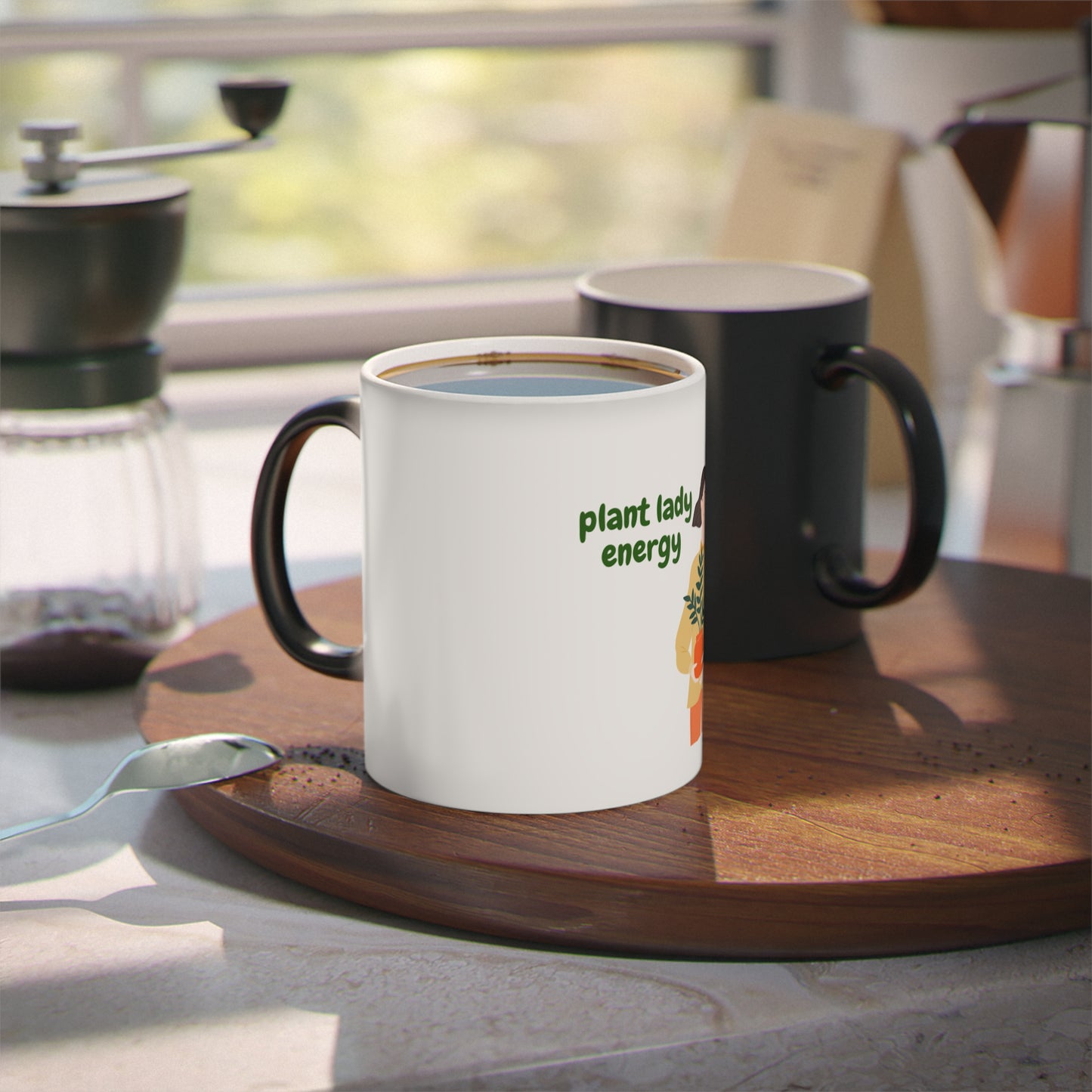 Plant Lady Energy Magic Mug | Cute Coffee Cup for Plant Lovers | Best Gift for Gardeners, Housewarming, Birthday, Eco-Friendly Drinkware