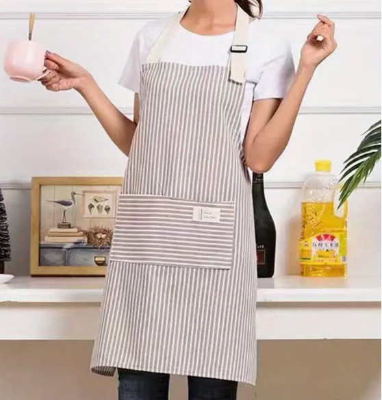 Cotton Striped Linen Apron