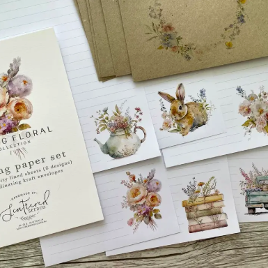 Spring Floral Letter Writing Paper Set