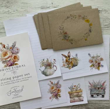 Spring Floral Letter Writing Paper Set